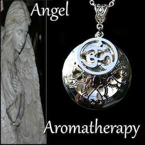 Essential Oil Diffuser Silver Ohm Necklace Young Living Doterra Aromatherapy