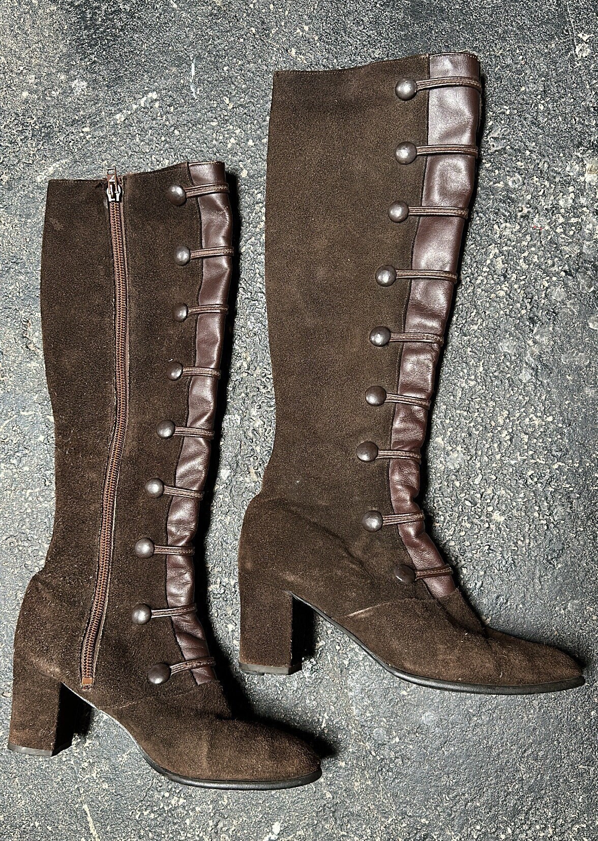 Vintage Chocolate Brown Suede Boots 70s / Made in Spain / SO - Etsy