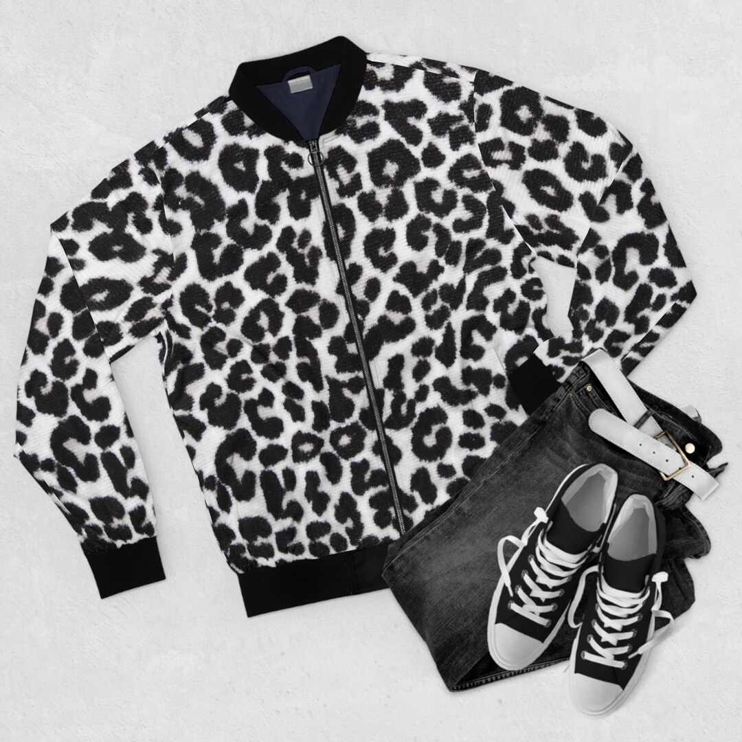 Hippo Pattern Print Men's Bomber Jacket