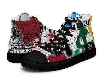 Men’s Graffiti high top canvas shoes