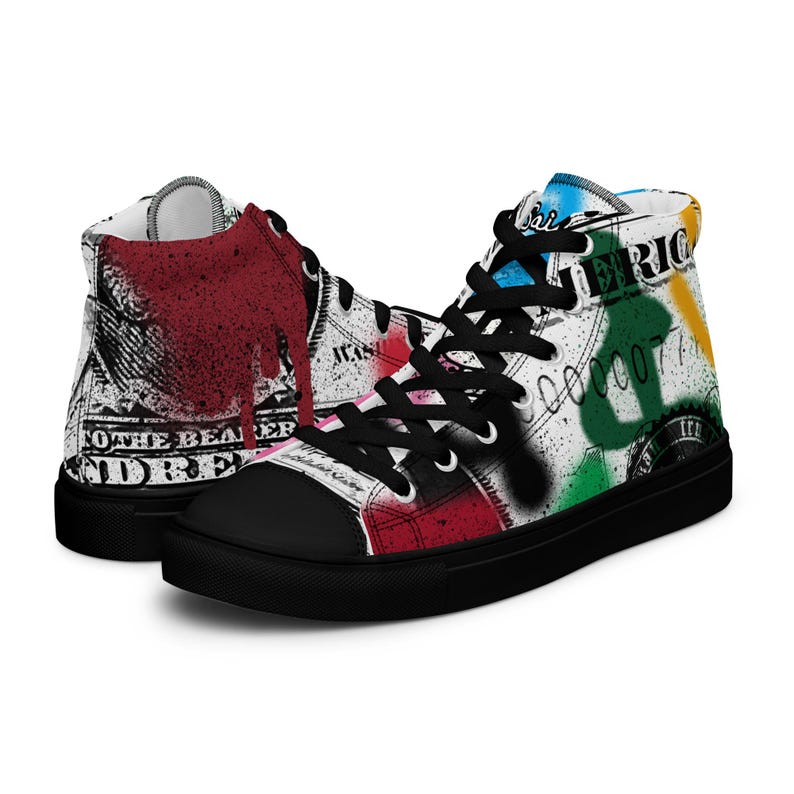 Abstract Trippy Paint Men's Low Top Shoes