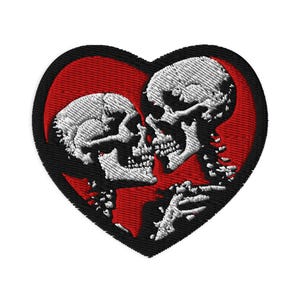 Romantic Skull Iron-On Patches, Gothic Fashion, Edgy Decor, DIY Jacket Embellishments, Alternative Style Accessories