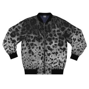Leopard Print Bomber Jacket, Mens Streetwear, Animal Print Cool Outerwear, Hip Hop Urban Fashion, Wildlife Lover Gift