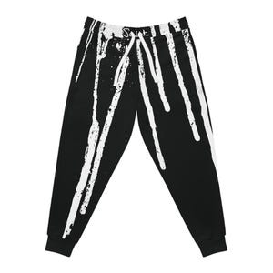 SAINT Referee Graffiti Streetwear Joggers, Urban Style Sweatpants, Graffiti Print Athletic Pants, Hip Hop Jogging Trousers, Trendy Workout