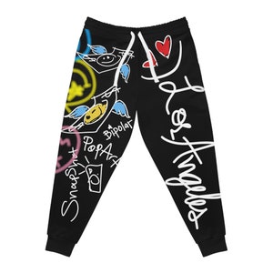 EMO PRINT DISPERSED Los Angeles Premium Joggers by the blenq image 1
