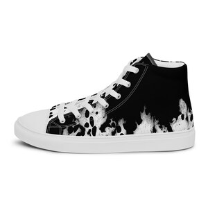 ACID LEOPARD Women’s high top canvas shoes