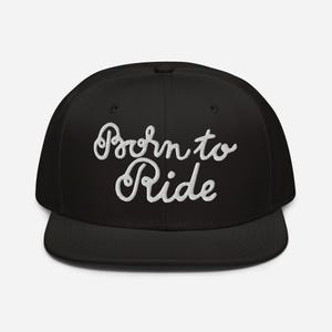 Vintage Born to Ride Embroidered Snapback Hat