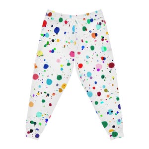 Artistic Birthday Splash Athletic Joggers, Unisex Jogging Pants, Workout Sweatpants, Fitness Bottoms, Running Trousers