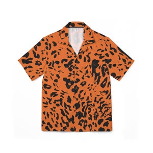 Leopard Print Shirt, Hawaiian Shirt, Men&#39;s Shirt, Beach Shirt, Tropical Shirt, Aloha Shirt, Summer Shirt, Vacation Shirt