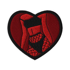 Female Body Heart Embroidered patches