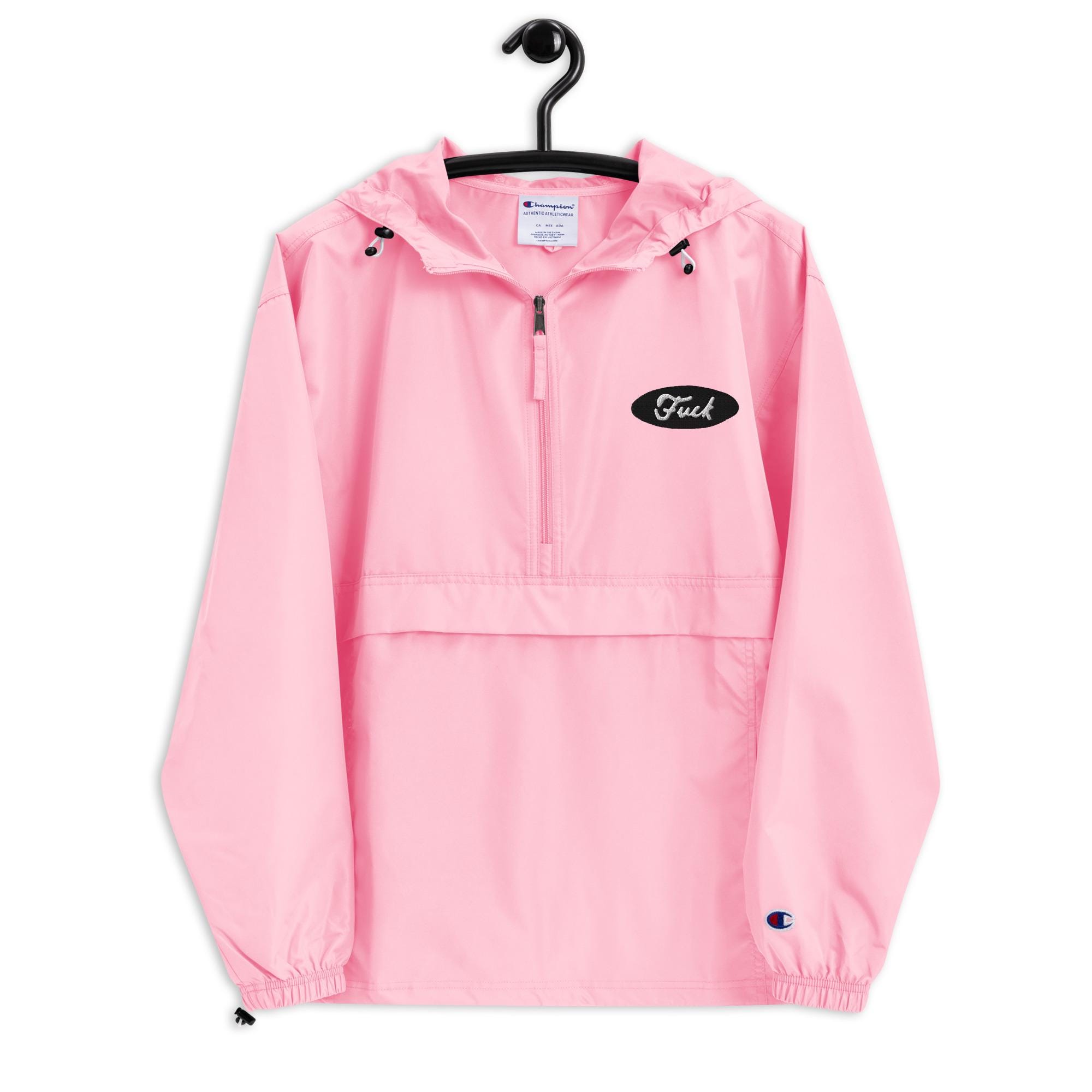 Windbreaker Champion Jacket Womens Pink Buy FUCK CLASSIC LOGO