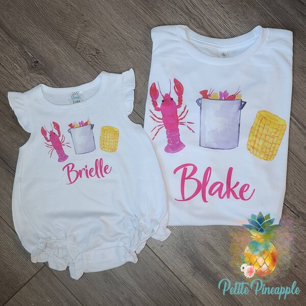 Crawfish Baby Outfit Etsy