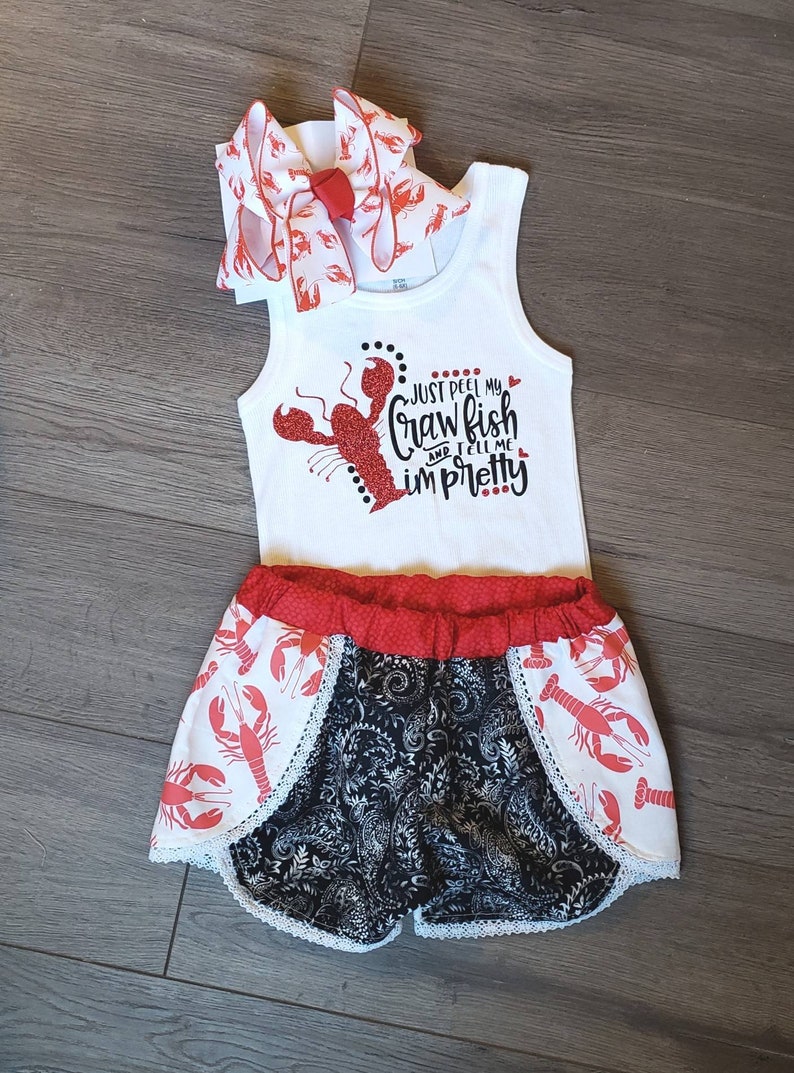 baby girl crawfish outfit