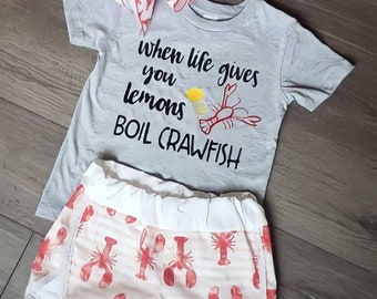 Boil crawfish shirt- crawfish tank- crawfish shorts- crawfish bow- crawfish shirt- crawfish outfit- crawfish girl outfit- crawfish season