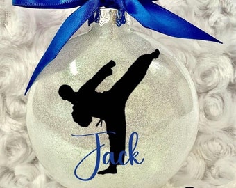 Personalized Karate Ornament,Custom Karate Christmas Ornament,Karate Ornament,Martial Arts Ornament,Karate Ornament,Holiday Keepsake