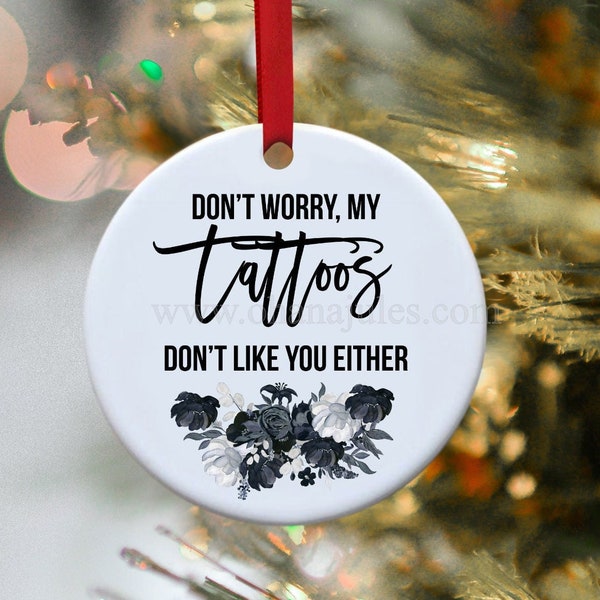 Christmas Ornament Tattoo Etsy