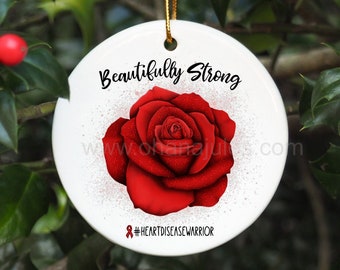 Heart disease ornament, Heart warrior gift, Awareness ornament, Personalized heart ornament, Warrior ornament, Personalized ornament, Heart