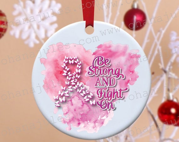 Breast Cancer , Glass Ornament, Ornament, Survivor, Christmas, Cancer Survivor, Breast Cancer Awareness, personalized ornament