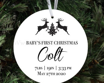 Baby's First Christmas, Baby's 1st Christmas, Birth Stats, Christmas Ornament, Personalized Ornament, Babie's, personalized ornament,Gift