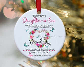 Daughter-in-law, Son, Daughter, Christmas ornament, Ornament, Personalized Ornament.