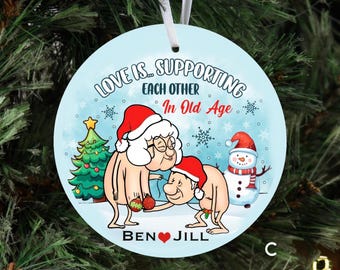 I’m yours, Couple ornament, Christmas ornament, Christmas, Holiday, couples ornament, Funny ornament, Santa, Mrs Claus, Christmas Ornament