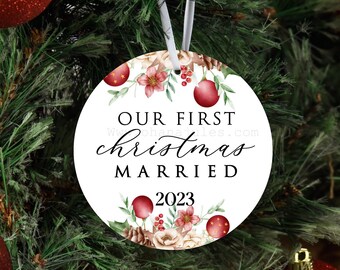 Personalized Wedding Ornament, Gifts For Newlyweds, Christmas Ornament, Personalized Christmas Ornament, Engagement Ornament, Ornament