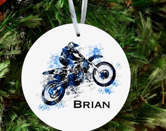 Motocross Motorbike, Ornaments, Christmas, Motocross Ornament, Dirt Bike, Personalized ornament