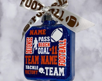 Personalized Football Ornament,  Team Ornaments, Custom Football Team Ornament, Football Christmas Ornament, Personalized Team Ornament