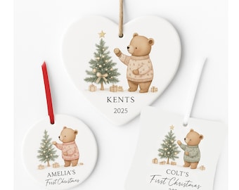 Baby’s First Christmas Ornament, First Christmas Ornament, Personalized Ornament, Custom Baby Ornament, Keepsake Ornament, Baby Christmas