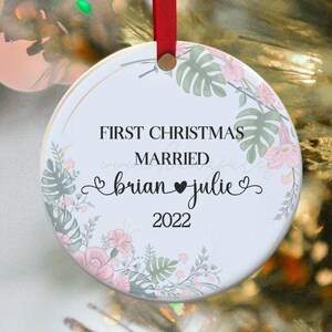 First Christmas,1st Christmas, 2nd Christmas, Christmas ornament, personalized Christmas ornament, Tropical Ornament. Tropical