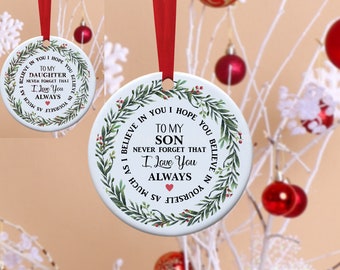 mother and son ornaments