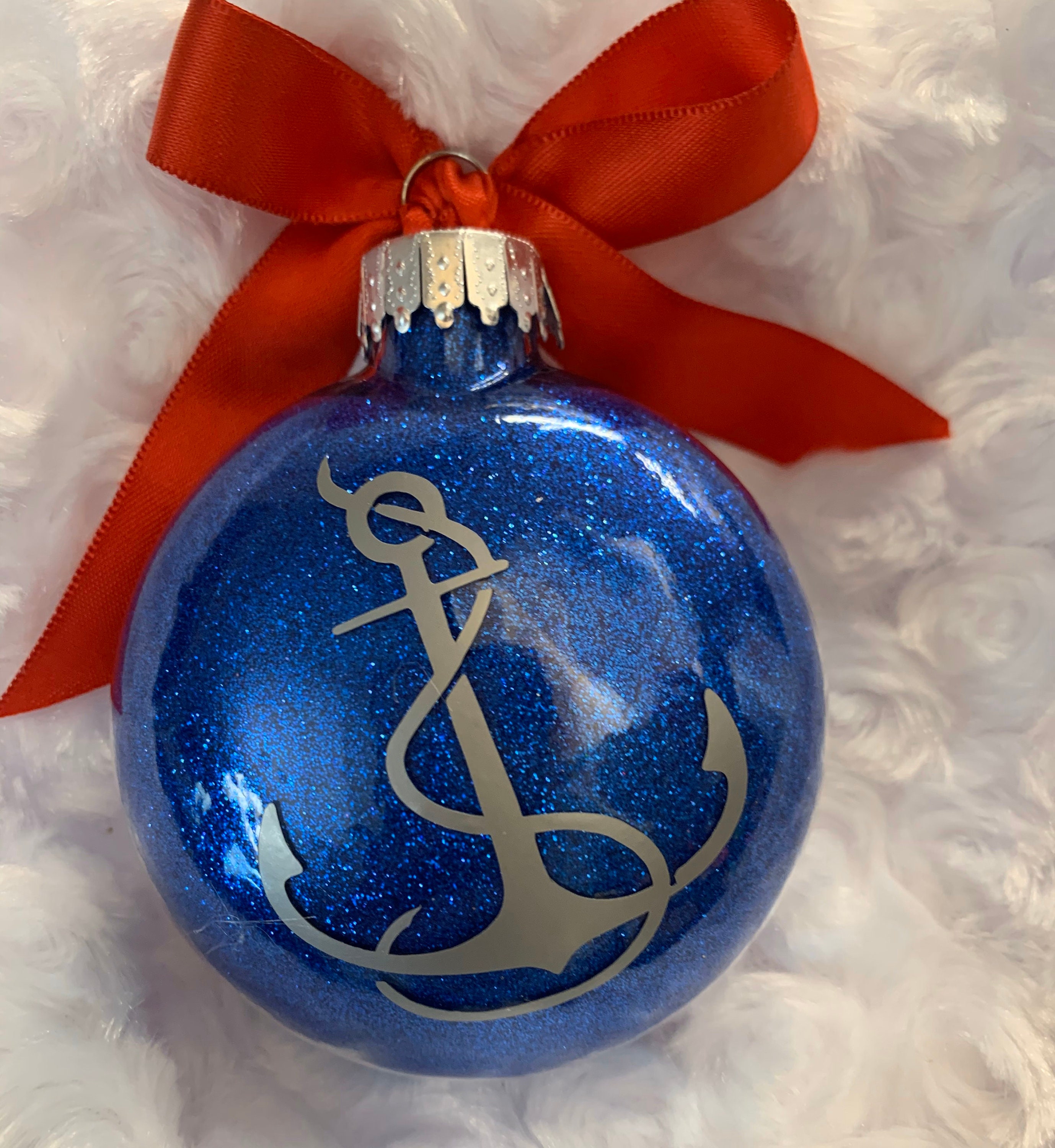 Navy, Marine, Coast Guard, Military ornaments, Glass Ornament