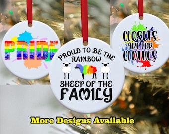 LGBT, Straight pride, Pride, Rainbow, Gay, Lesbain, ornament, Persoanlized ornament. Love is Love, Mr and Mr. Miss and Miss, Proud