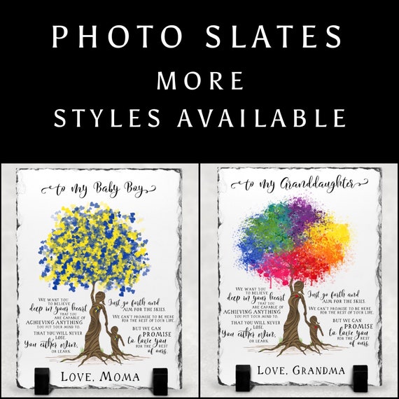 Photo Slate, Personalized Slate, Holiday Gift, Down Syndrome, Autism, Son, Daughter, Granddaughter, Grandson, Family, Gifts, Christmas Gift