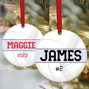 VolleyBall Ornamrnt, Geschenke für VolleyBall Spieler, personalisierte Ornamente, Sport Ornamente, Weihnachtsschmuck, personalisiertes Dekor, Weihnachten