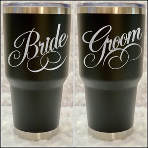 Personalized Wedding Tumbler: Laser Etched 30oz Groomsman Gift