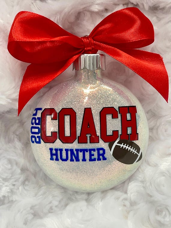 Football Coach, Football, Coach Ornament, Christmas ornament, Sports, Coach Gifts, Gifts for Coaches, Personalized Coach Gift