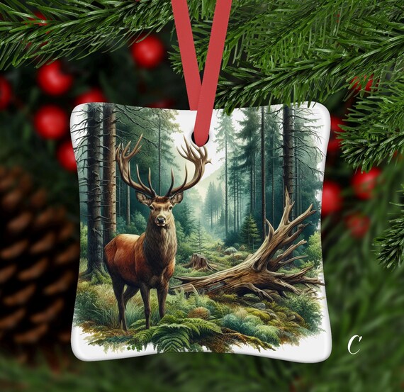 Hunting Ornament, Deer Ornament, Buck Ornament, Gift for Hunter, Hunters Ornament, Christmas Ornament, Hunter Gift, Personalized Ornament