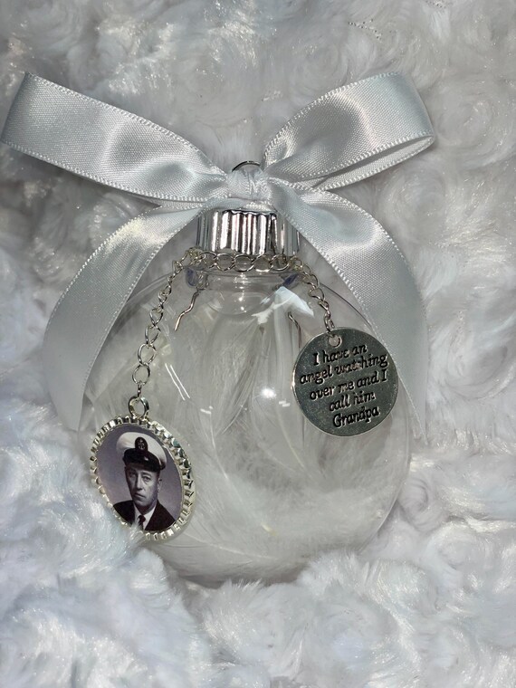 Memorial Ornament, In Memory, Christmas Ornament, Memorial Gift, Remembrance Gift, Glass Ornament, Angel