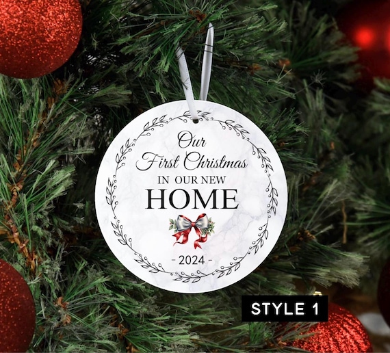 New home, house warming gift, 1st year in our new home, First year in our new home, ornament, Christmas ornaments, personalization ornaments