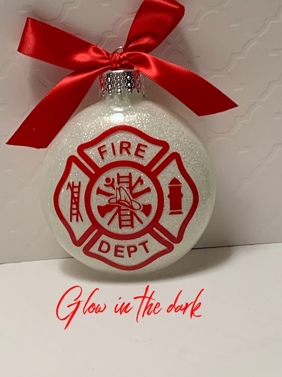 Personalized Firefighter Ornament | Custom Fire Department Christmas Ornament Gift for Firefighters and First Responders, Firefighter Gift