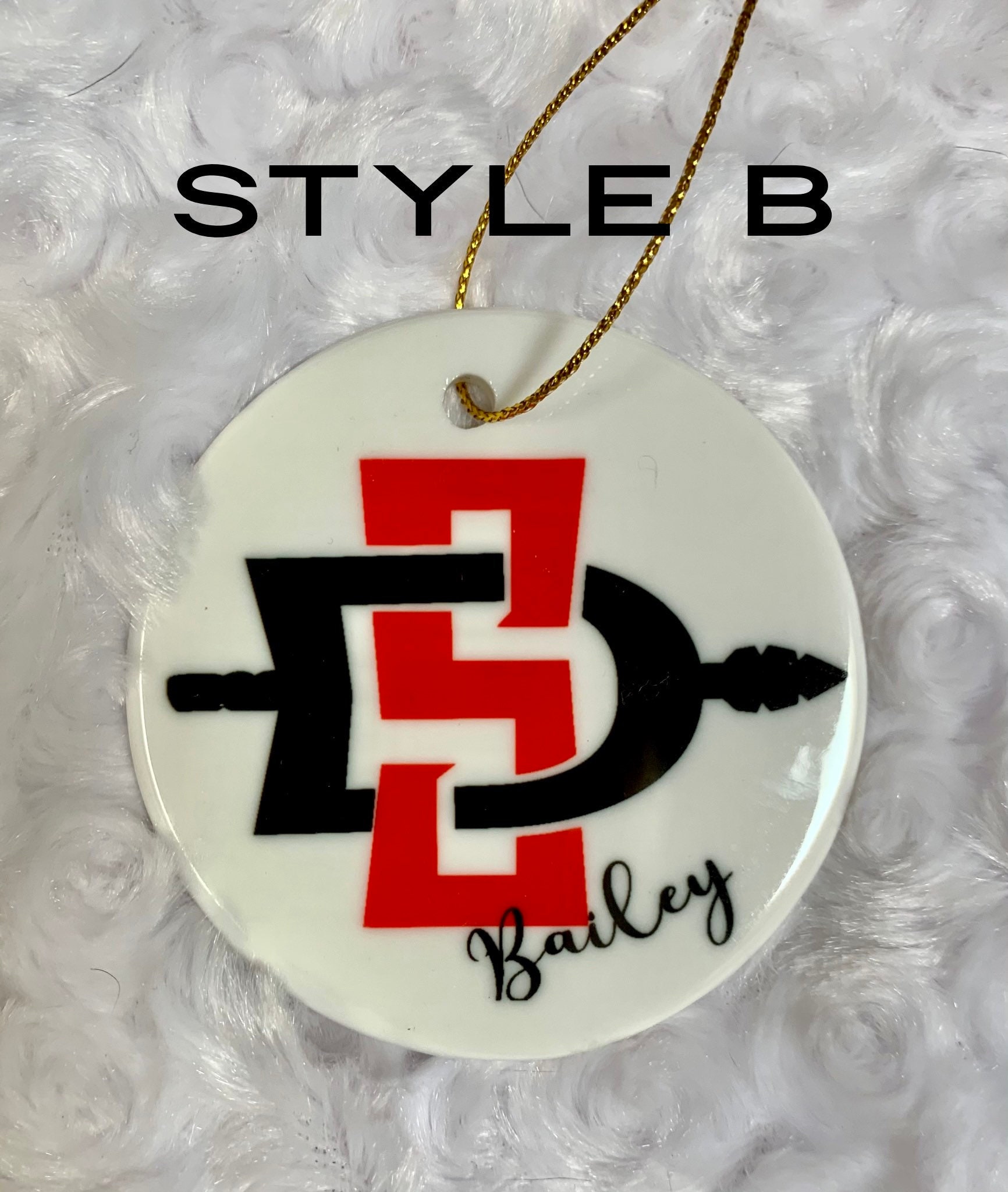 SDSU college ornament Christmas Etsy