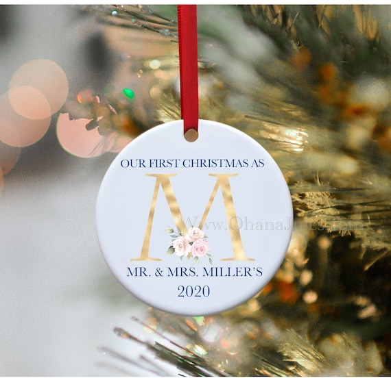 First Christmas, Mr and Mrs, ornament, Christmas, Personalized , Miss and Miss, Mr and Mr. Christmas ornament