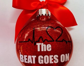 Pacemaker, Pacemaker Ornament, ICD, heart Ornaments, Personalized Ornament, Glass Ornaments, Heart, Christmas ornament