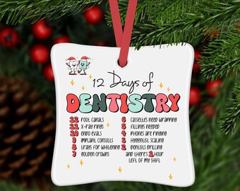 Dentist  Ornament, Dentistry, Glass Ornament, Christmas Ornament , personalized Ornament, Ornament for Nurses, Funny Dentist Ornament