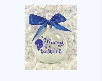 Memorial ornament, In memory ornament, Personalized memorial gift, Ornament, Remembrance ornament, Sympathy gift, Custom memorial ornament