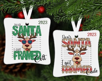 Kids Ornaments, Funny Ornament, Family Ornament, Reindeer Ornament,Funny Christmas Ornament,Reindeer Ornament, Christmas Ornament, Reindeer