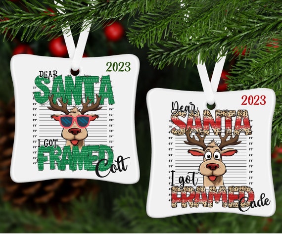 Dear Santa, Kids Ornaments, Funny Ornament, Family Ornament, Reindeer, Reindeer Ornament Christmas, Santa