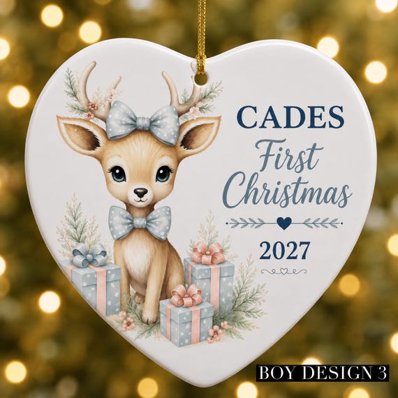 Personalized Baby’s First Christmas Ornament, Custom Name Ornament, Baby’s First Christmas Gift, Personalized first Christmas Ornament, 2027
