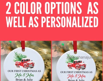 Christmas ornaments, Personalize ornaments, Mr and Mrs, Mr and Mr, Miss and Miss, Christmas, , Our first Christmas, Our 1st Christmas